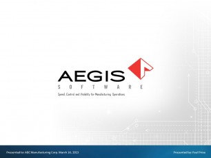 AEGIS Software presentation